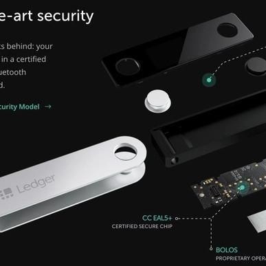 Ledger Nano X Bluetooth Cryptocurrency Cold Wallet Hardware Bitcoin
