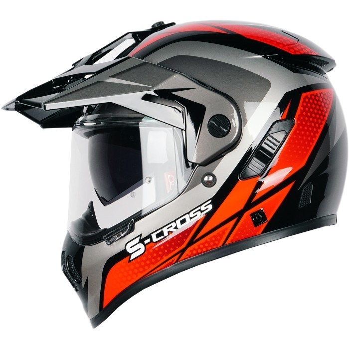 Njs S-Cross Storm Blade Bla - Red Sier - Helm Full Face
