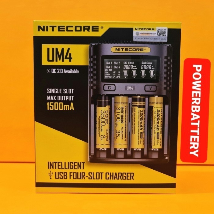 NEW Nitecore UM4 Intelligent USB 4 Slot Charger
