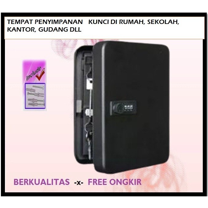 Key Box Tempat Penyimpanan Kunci Wall Mount Safe Box Gantungan Kunci