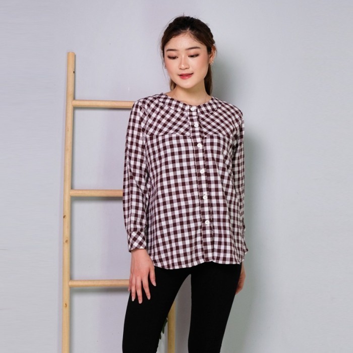 MURAH Atasan Blus Wanita Kotak Katun Jepang Premium 31300 Silahkan diorder
