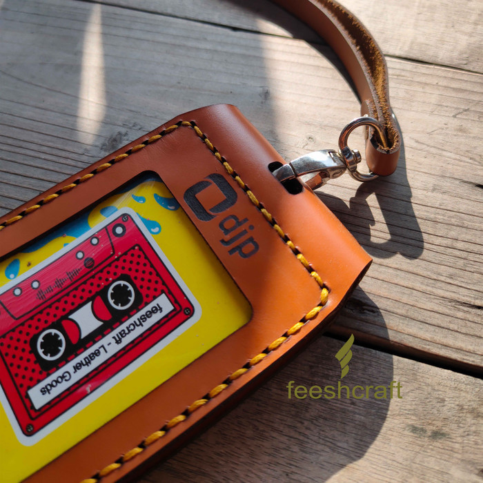 

BARANG TERLARIS ID Card holder kulit name tag kulit asli Custom