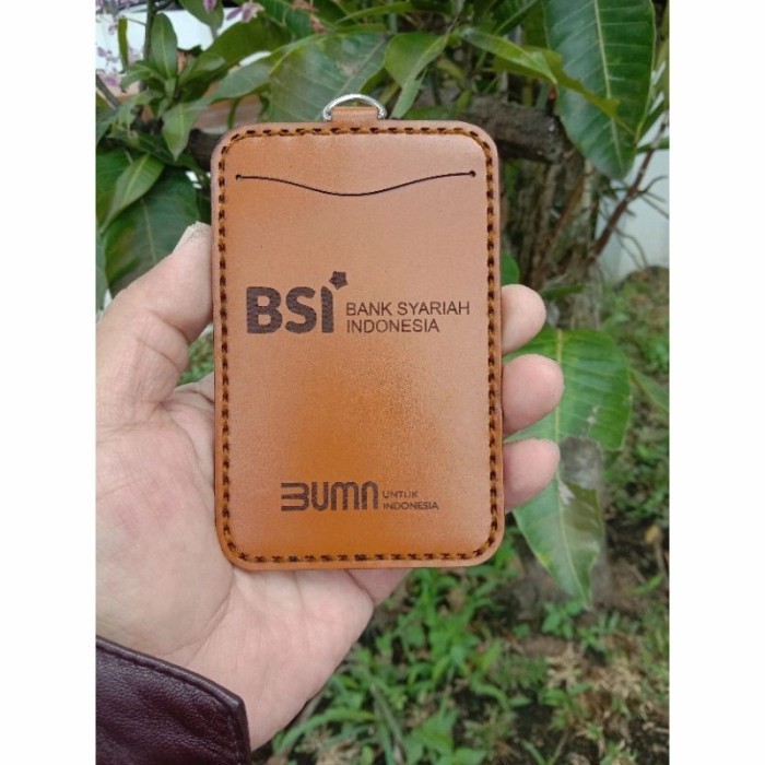 

BARANG TERLARIS NameTag Kulit Asli Free Custom Logo BSI
