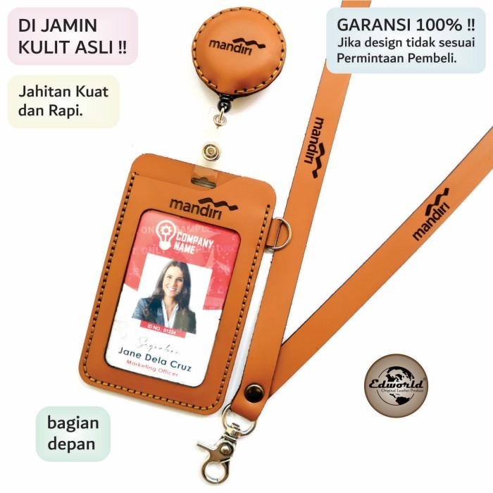 

BARANG TERLARIS ID CARD HOLDER KULIT SAPI ASLI PREMIUM 2 SLOT CARD