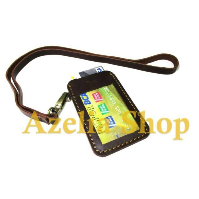 

BARANG TERLARIS id card holder kulit/name tag/dompet kartu kulit/tempat id card/kartu