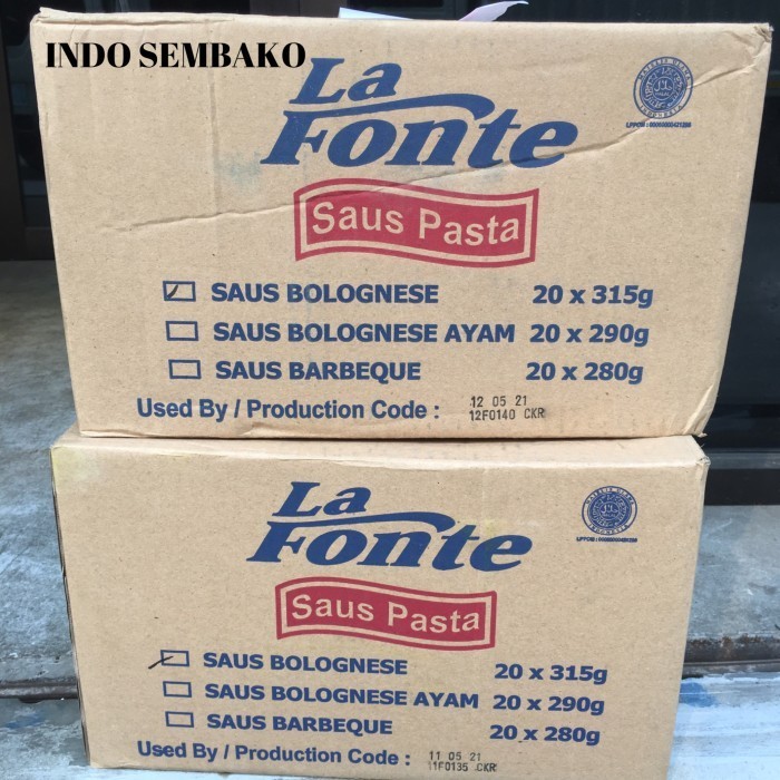 

Saus bolognese la fonte 20 x 315g dus / Saus Pasta bolognese lafonte