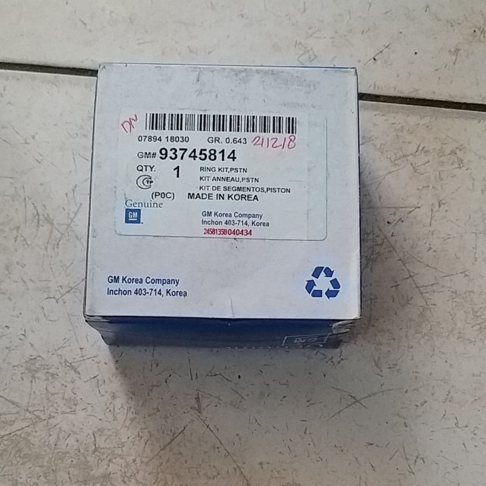 Ring Piston Captiva Diesel Fl Gm 93745814