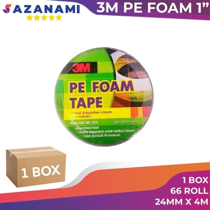 

1 Box Double Tape busa 3M Pe Foam Tape 24mm x 4M (Gojek) HARGA DISKON
