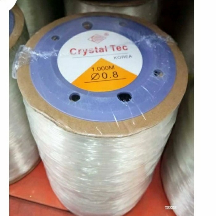 TALI SENAR KARET ELASTIS 0,8MM CRYSTAL TEX 600METER