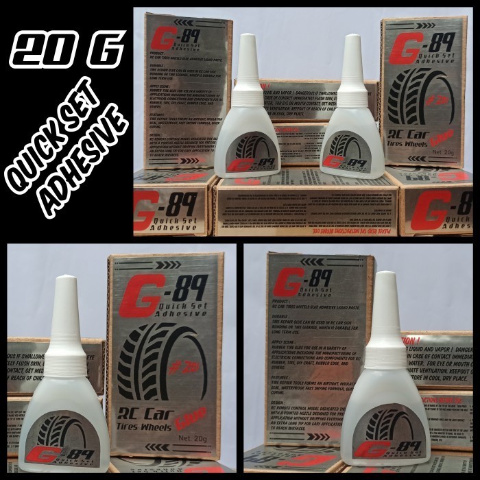 Lem ban mobil rc karet keramik plastik metal instant glue 3m 171 kayu