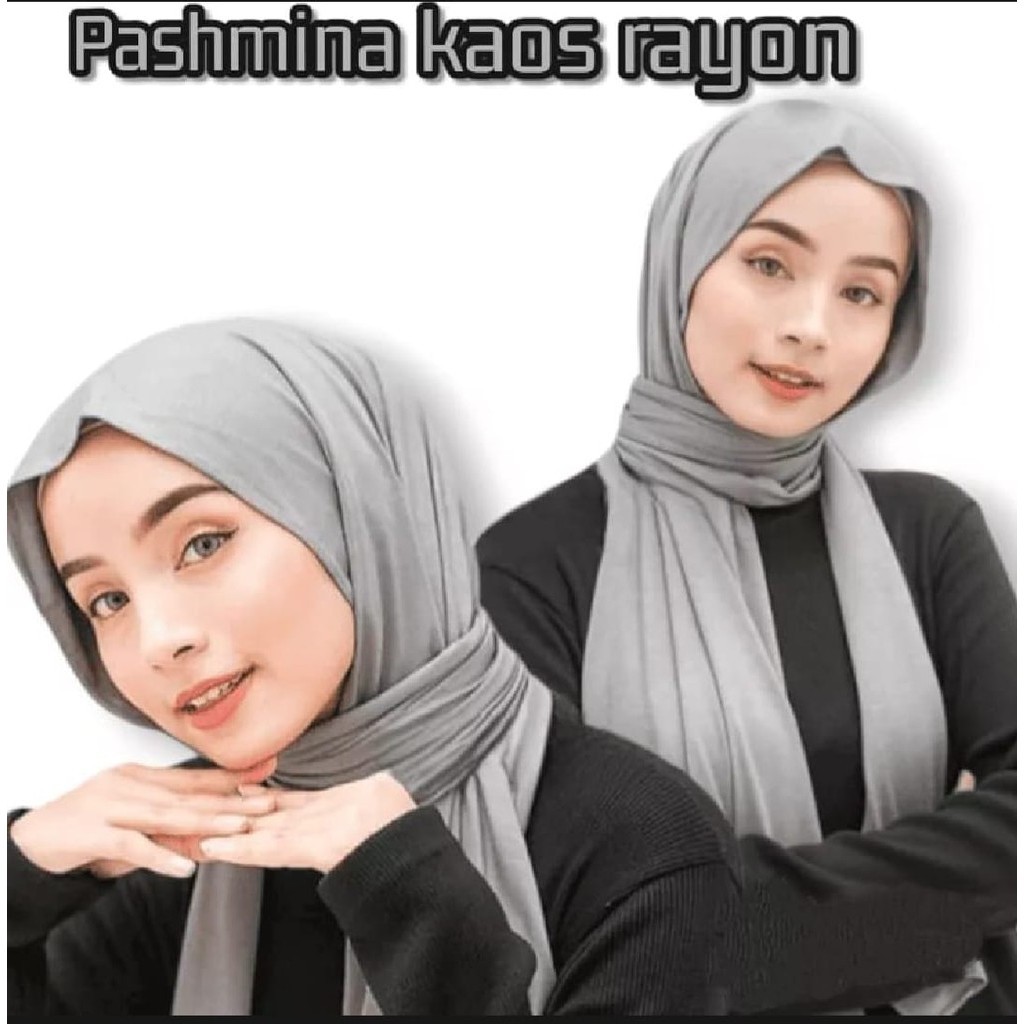 PASHMINA KAOS RAYON SUPER/PASHMINA TURKI SHAWL/PASHMINA RAYON INSTAN