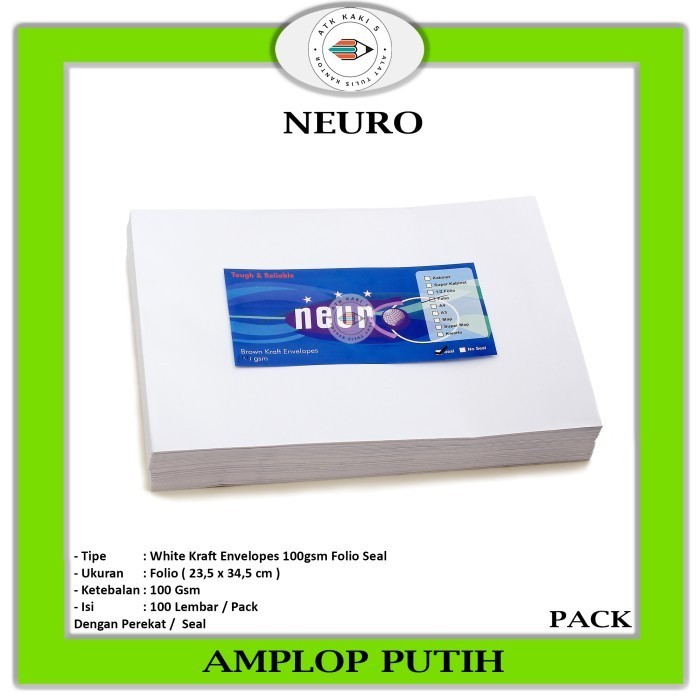 

Terlaris NEURO Amplop Putih Folio SEAL SALE