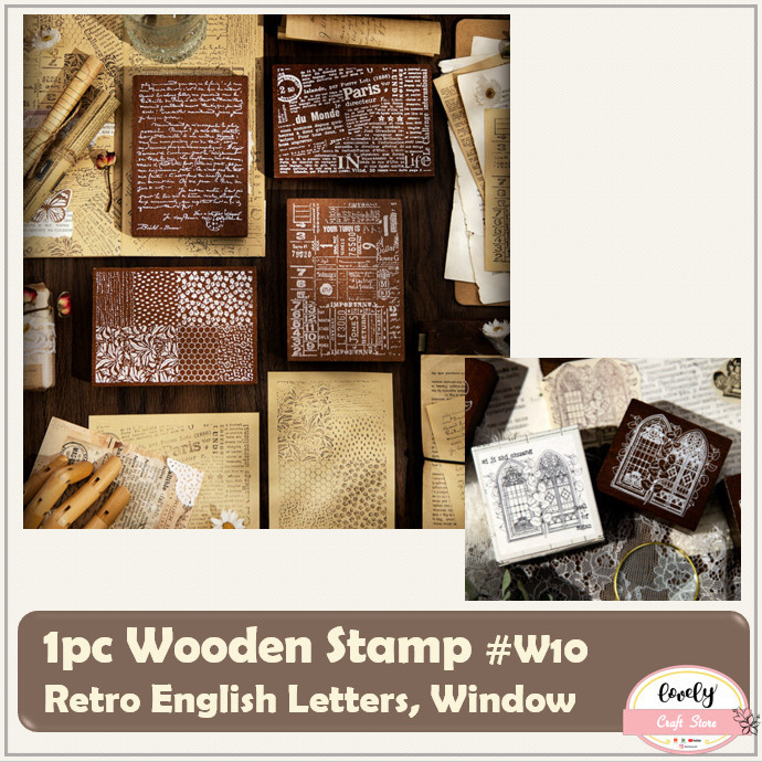 

Terlaris DIY Wooden Lace Border Series Rubber Stamp Stempel Kayu Vintage #W10 SALE