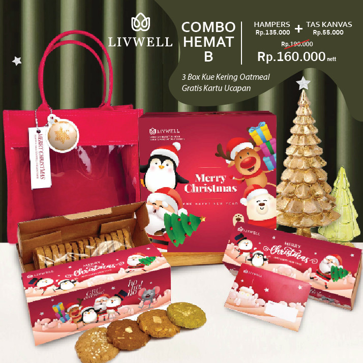 

Livwell - [EXCLUSIVE HAMPERS B] Oatmeal Cookies - CHRISTMAS NATAL [FREE CARD]