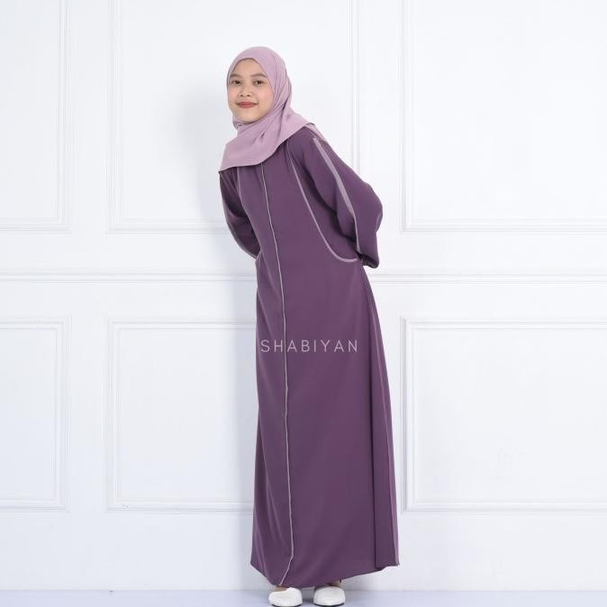 SH 366 Gamis Anak Remaja Moscrepe Polos By Shabiyan Ready Stok