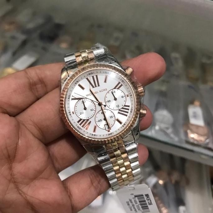 REALPICT JAM TANGAN WANITA MICHAEL KORS ORIGINAL MK5735 ALL STAINLESS VIADAVINASHOP
