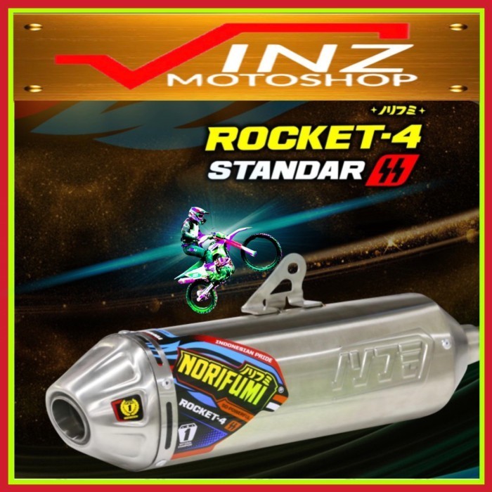 Knalpot Norifumi Rocket 4 Standar Klx Crf 150L Wr 155 Original 100%