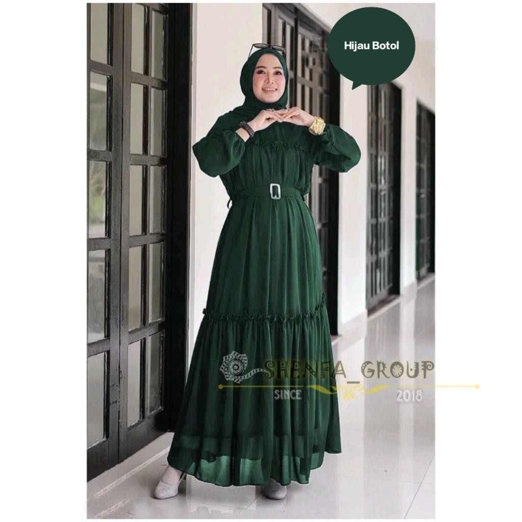 Gamis Crinkle Airflow Premium / Dewie Dress Terbaru 2024 Best Seller