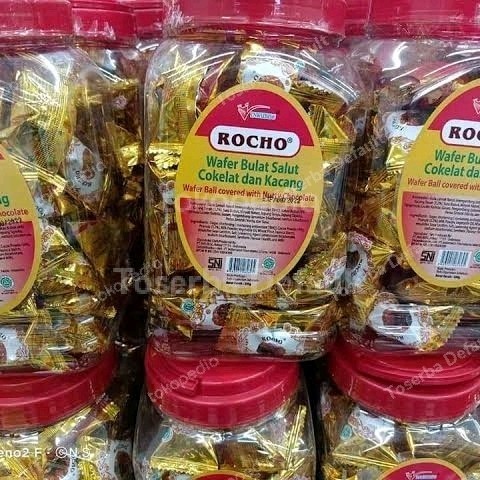 

yang dicari] [300 GRAM] Rocho Wafer Bola Coklat Kacang Toples 300Gram Jajan Lebaran