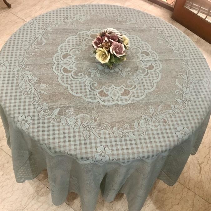 Taplak Meja Bundar Bahan Kain