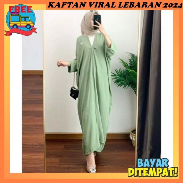 Dress Korean Style Muslim Remaja Kaftn Abya Kaftsn Gsmis Baju Lebaran 2024 Couple Keluarga Terbaru K