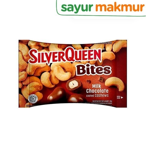 

SilverQueen Chocolate Bites Milk Chocolate Cashews 30 - 35gr Sayurmakmur