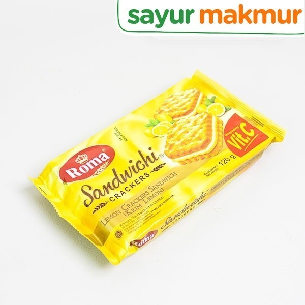 

Roma Sandwichi Crackers Lemon 120 gram Sayurmakmur