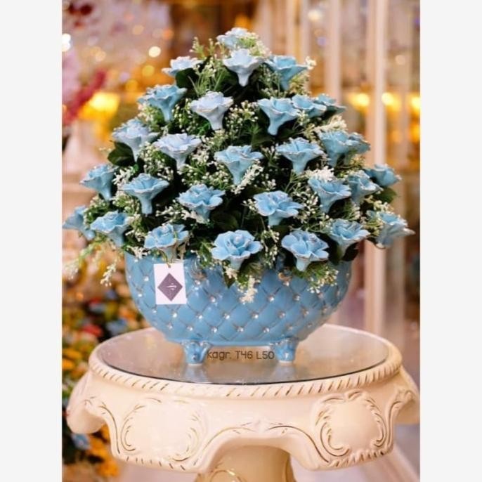 Bunga Capodimonte Bunga Keramik Bunga London Biru