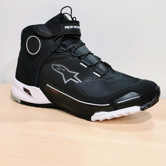 CRX Drystar Waterproof Black White Sepatu Motor