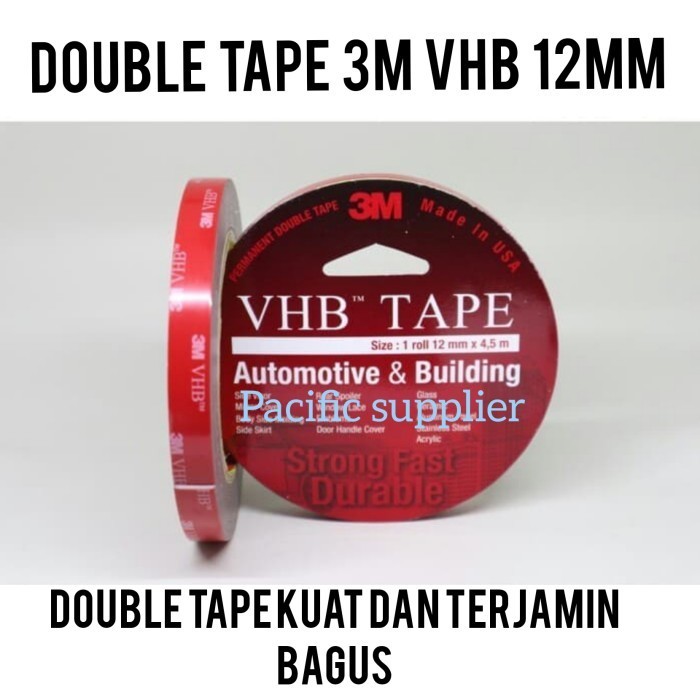 

Double Tape 3M VHB 12mmx4.5M/Double tape Original/DOUBLE FOAM TAPE HOT PROMO