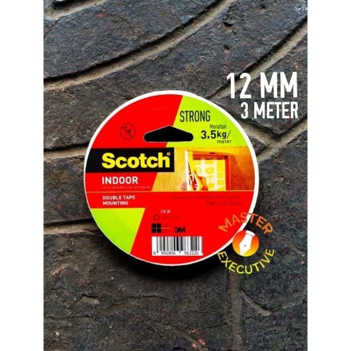 

PROMO 3M Scotch Double Tape Mounting 12 mm x 3 meter / Double Foam 1/2 inch