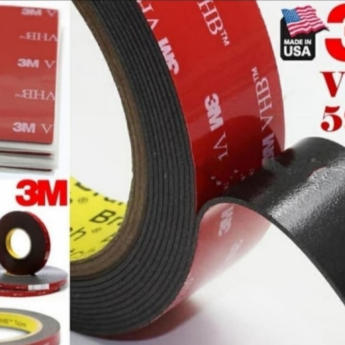 

SALE 3m VHB 5952 Black Ukur 1"inx3Mtr Double Tape Isolasi Perekat Aksesoris