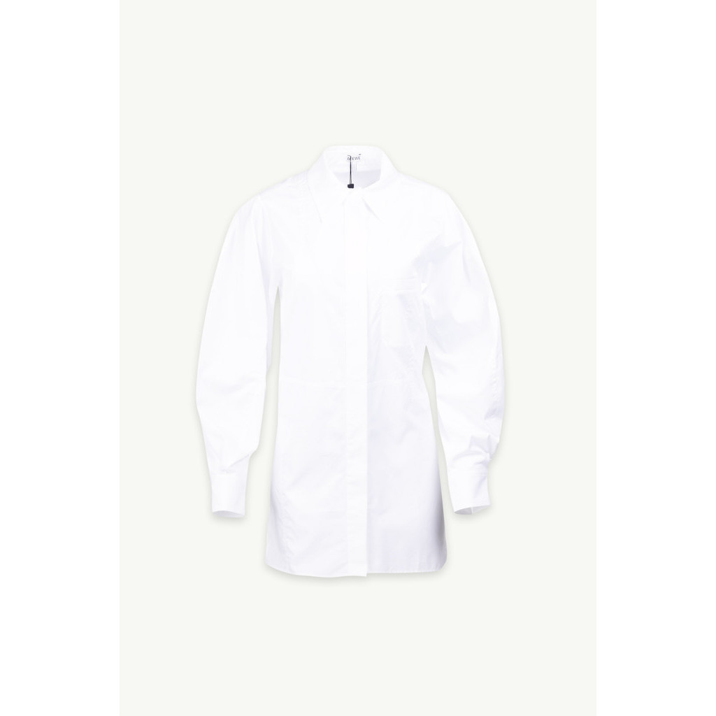 LOEWE Women Patchwork Long Sleeves Oversized Shirt in White