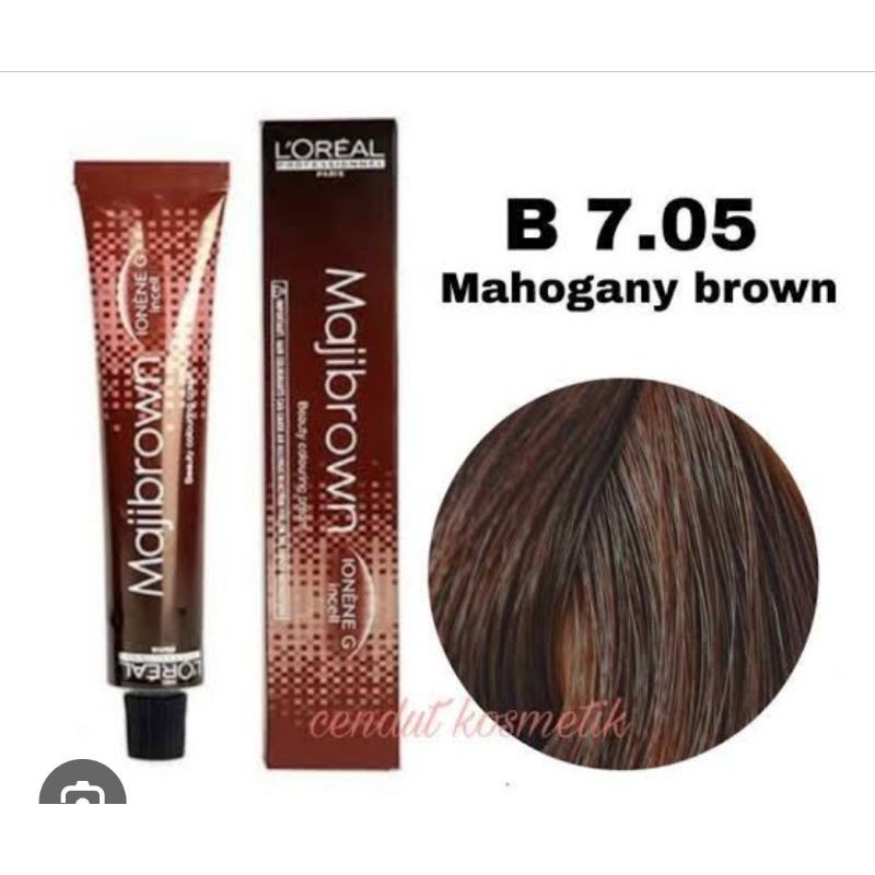 50 ML L'Oreal Majibrown B7.05 Hair Color Mahogani Brown / Cat Rambut L'oreal / Loreal Majibrown