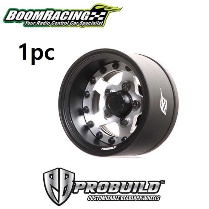 Boom Racing ProBuild 1.55 SV5 Alloy Beadlock Wheels Velg 1/10 Rc Car