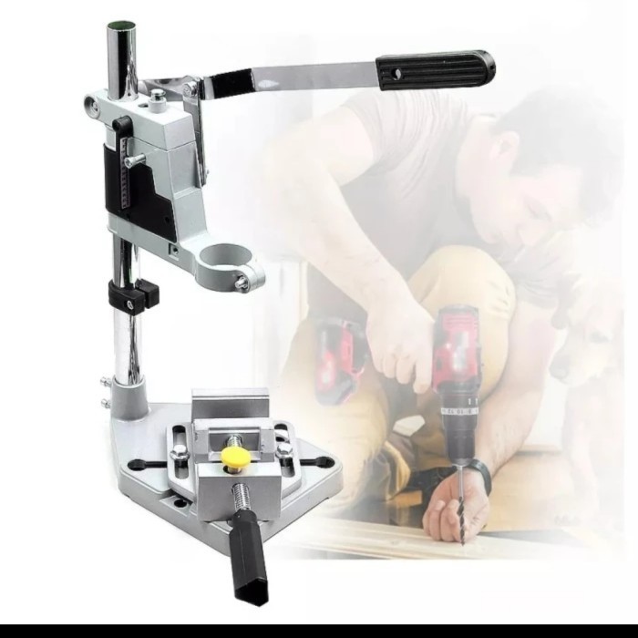 PAKET STAND DRILL / DUDUKAN BOR TANGAN +DRILL PRESS VICE CLAMP