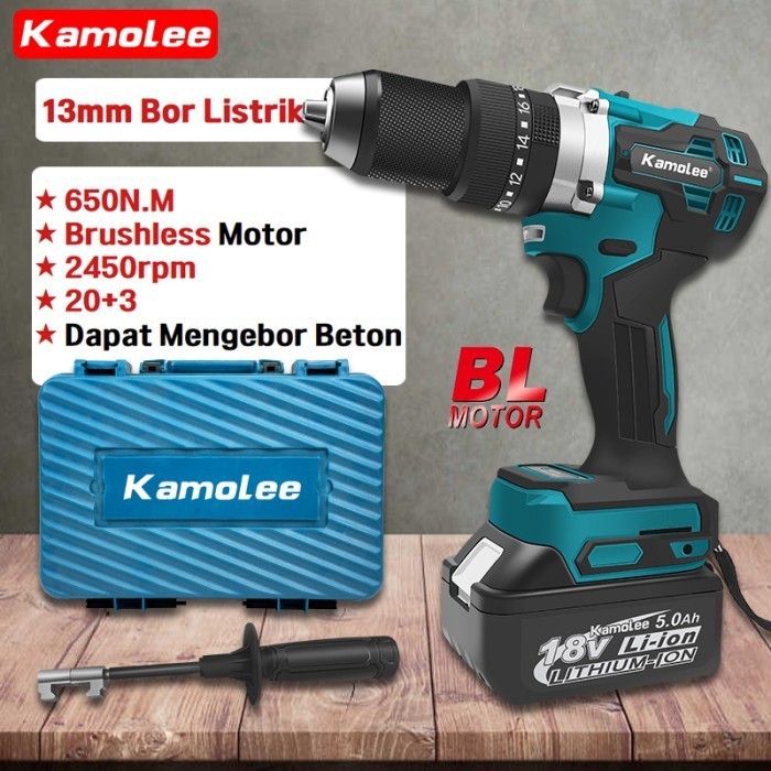 KAMOLEE TOOL 13MM PRO 650N.M BRUSHLESSD BOR DAMPAK
