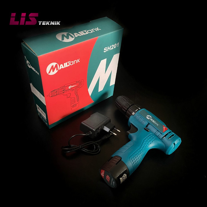 MESIN BOR BATERAI CORDLESS 12 VOLT MAILTANK SH-201 CORDLESS DRILL 10MM