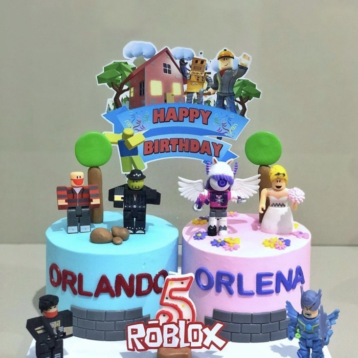 Roblox Sayap Topper Cake Thday / Hiasan Kue Ulang Tahun