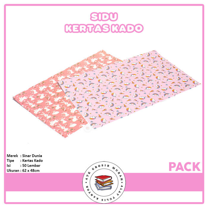 Grosir!!! Kertas Kado Sinar Dunia / Sidu / Bungkus Kado
