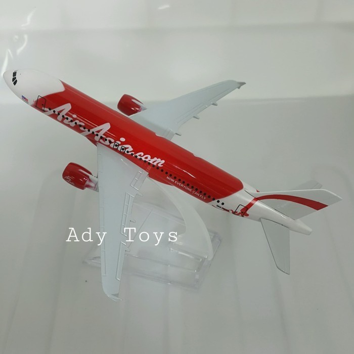 MINIATUR PAJANGAN PESAWAT PASSENGER PLANE MODEL AIR ASIA.COM 9M~AHR