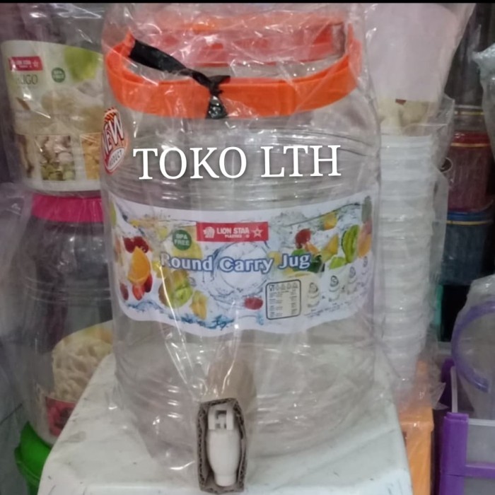 GALON AIR KRAN LION STAR / DISPENSER AIR / ROUND CARRY JUG 10 ltr