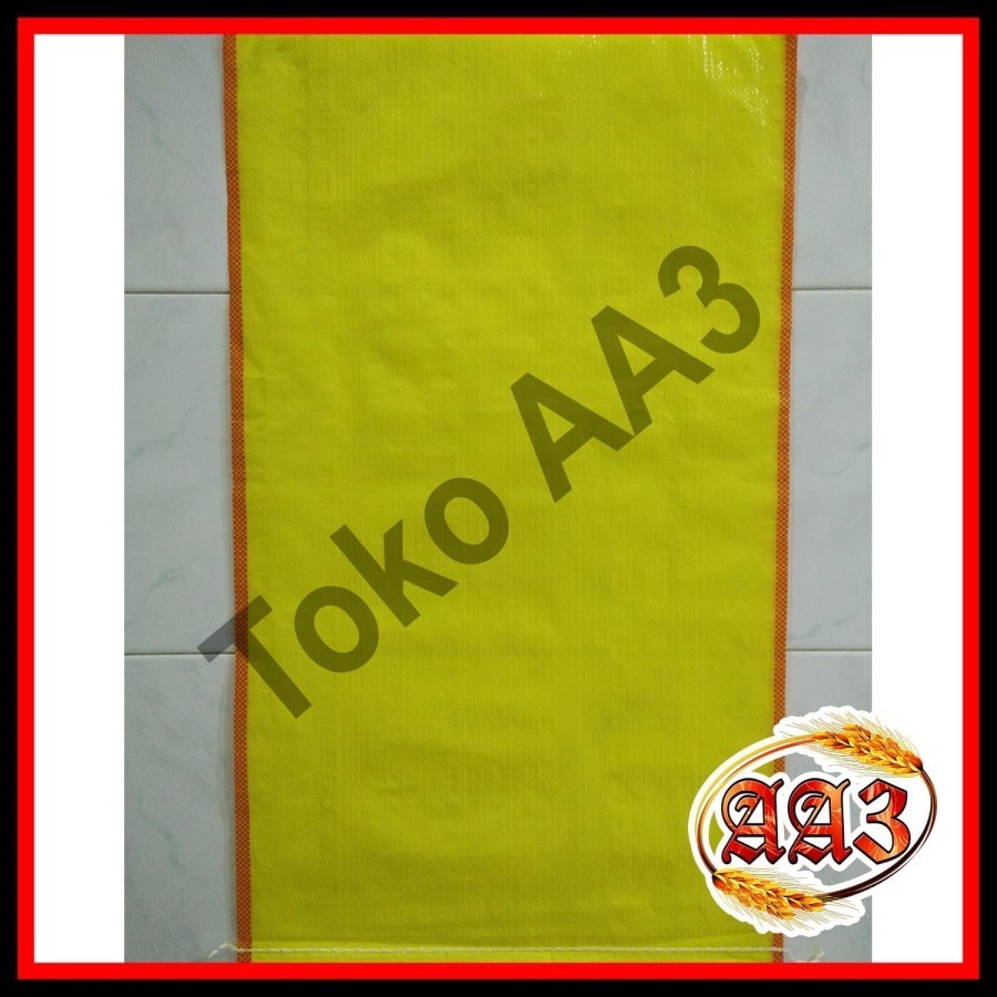 tokokarungaa3 Karung beras Polos Kuning 25kg