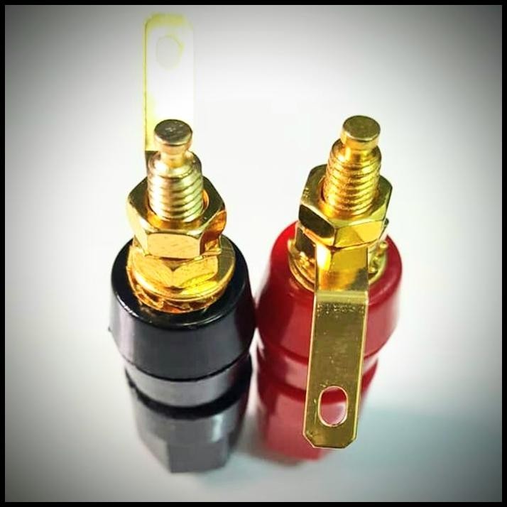 

TERBARU BINDING POST GOLD MERAH HITAM ( 1 SET ) !!!!!