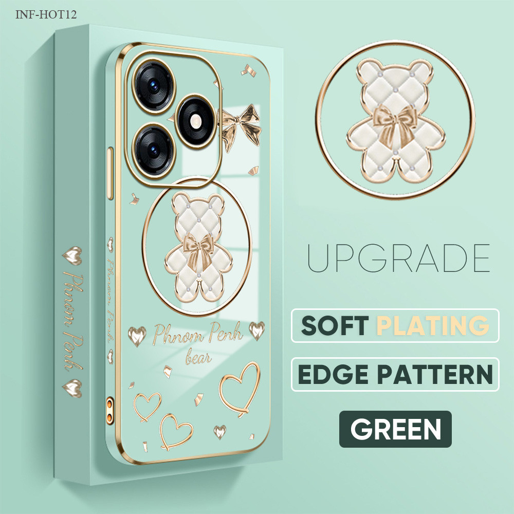 Infinix Hot 11 11S 10 10S 9 8 Pro Play NFC Untuk Hp Cassing Soft Phone Case Kesing  Casing Bear 0342