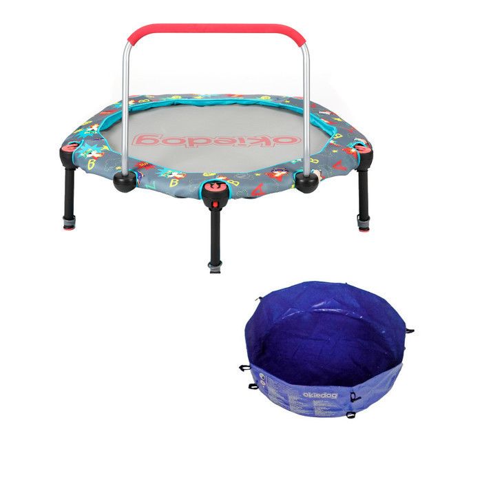 Okiedog Trampoline Super Hero 90cm + Pool Conversion dan Bola