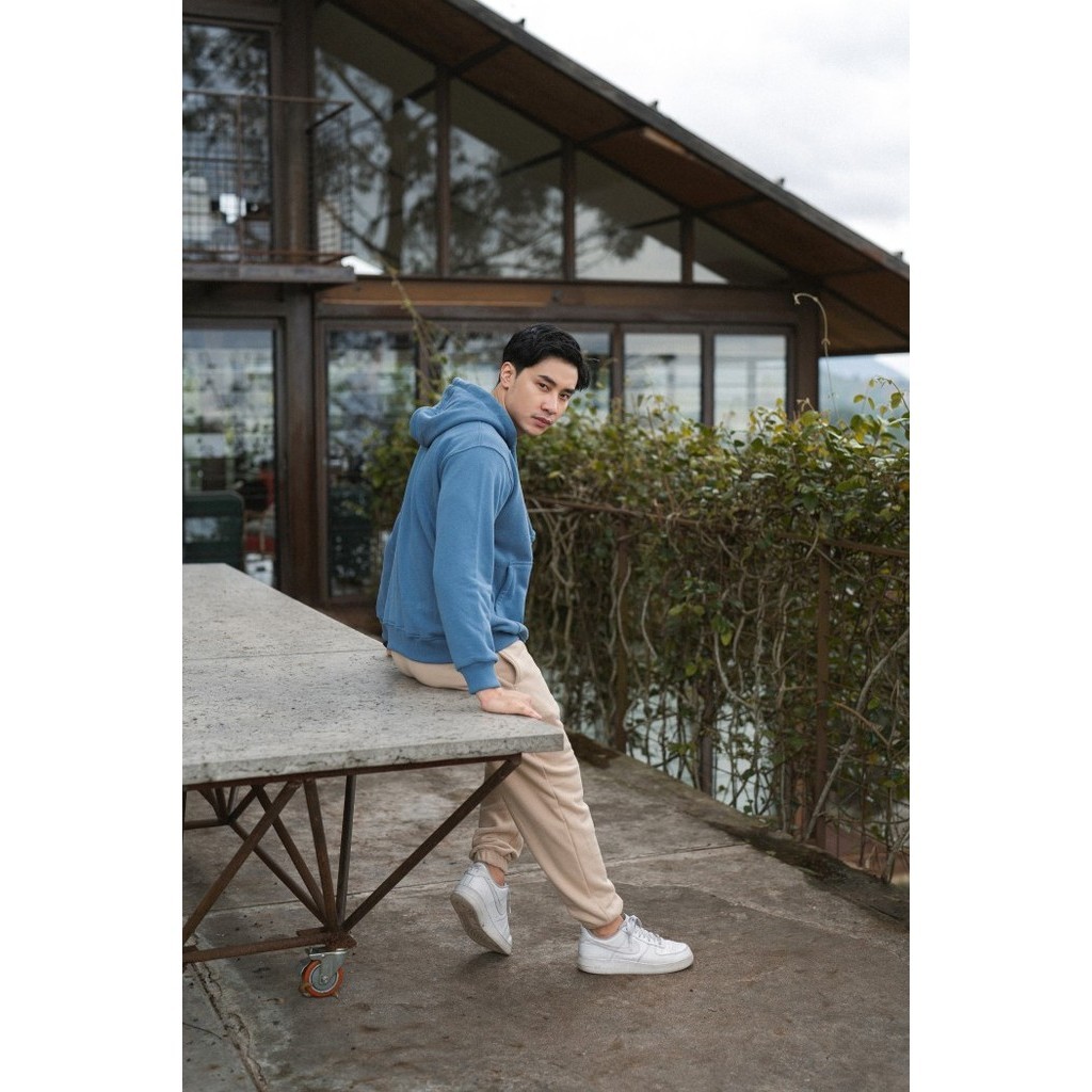 Jaket Hoodie Zipper Premium - Steel Blue