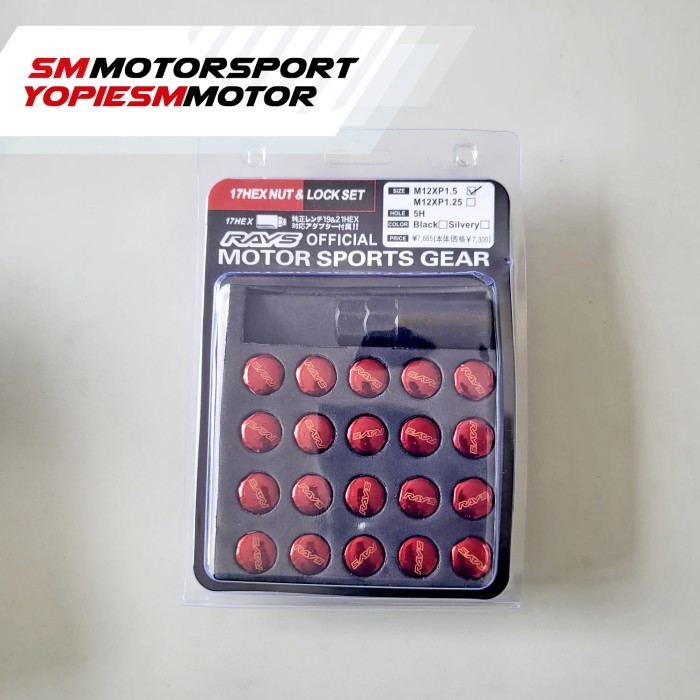 LUGNUT MUR BAUT VELG MOBIL RACING RAYS REPLIKA 1.5 MM