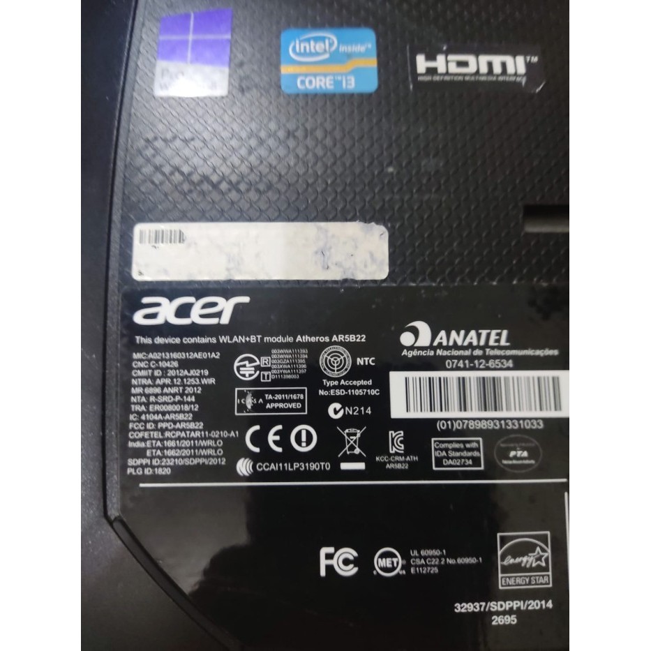 Mini Pc Acer Veriton N4620G i3-3227U @1.90GHz Ram 4Gb Hardisk 500Gb