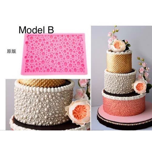 Cetakan Fondant Bunga/Rajut /Renda Kue Tart Ultah Bahan Silikon